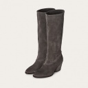 Jane kozaki, antracytowy welur OUTLET